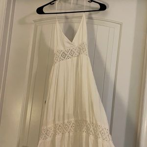 White maxi dress with lace
